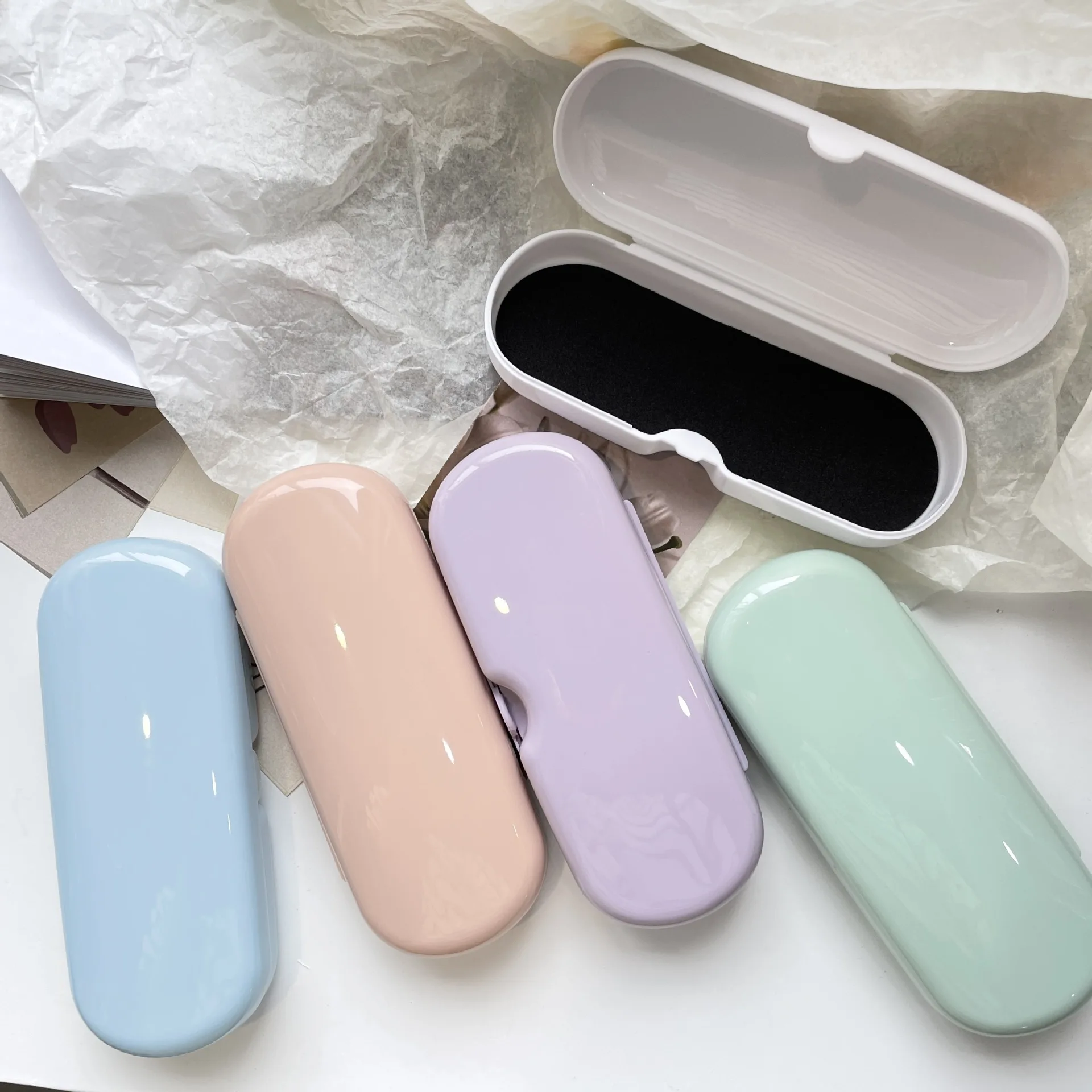 Portable Solid Color Plastic Sunglasses Box Waterproof Korean Style Eyeglasses Holder Anti-scratch Eyeglasses Case Glasses Case