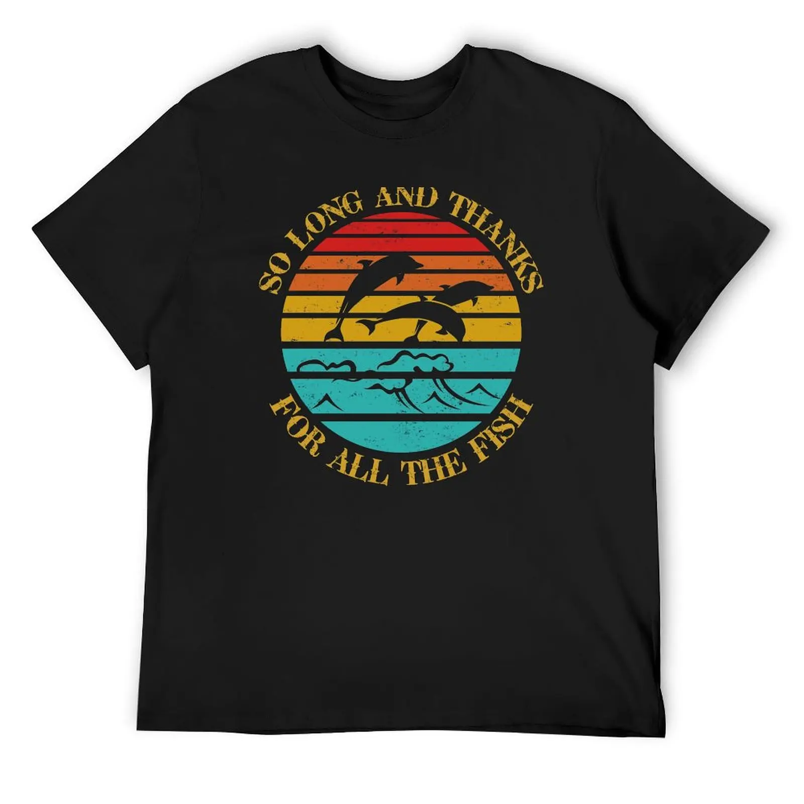 So Long And Thanks For All The Fish Vintage T-Shirt graphic t shirt vintage designer shirts blacks oversized t shirts for men