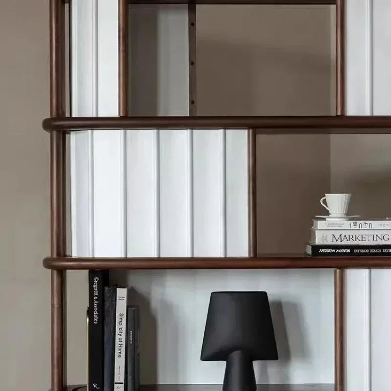 Fanji | Scroll Locker, Shelf Black Walnut Drawing Door Cabinet