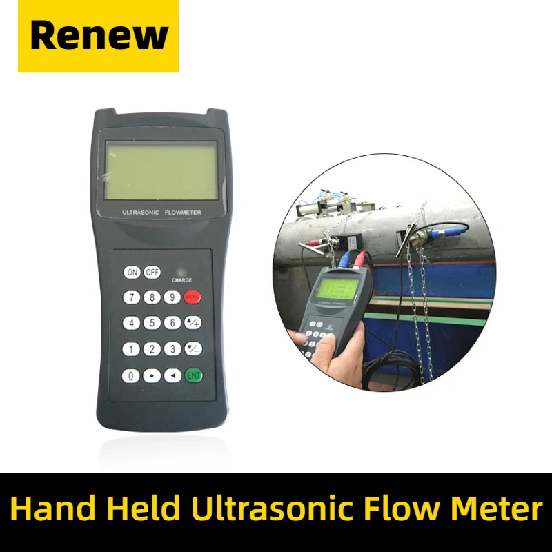 TDS-100H-M2 Water Flowmeter With Sensor DN15-DN6000mm Transducer Handheld Digital Liquid Ultrasonic Flow Meter