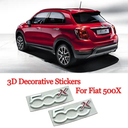 Car Styling Accessories 3D Metal Emblem Stickesr For Fiat 500X 500 500C Punto Panda Tipo Palio Bravo Zinc Alloy Auto Decoration