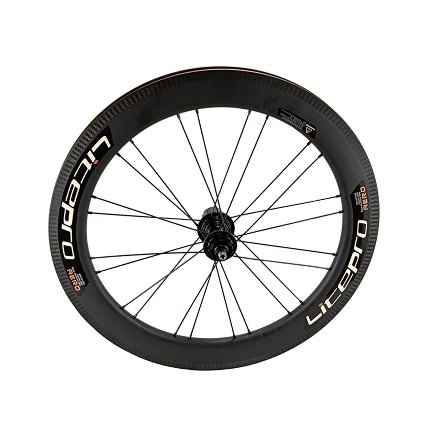 Litepro Bike Carbon Fiber AERO Wheels Ultralight 406 74x130mm V Brake Disc Brake 451 Wheelset 100/135mm Sealed Bearing 40mm Rims