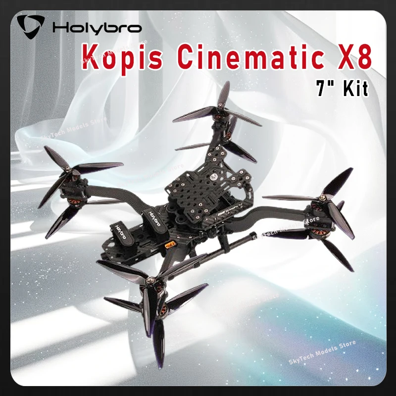 

Holybro Kopis Cinematic X8 7-inch FPV Frame ARF Kit - 396mm T-Motor F90 KV1300 7040 3-Blade Propellers RC Accessory