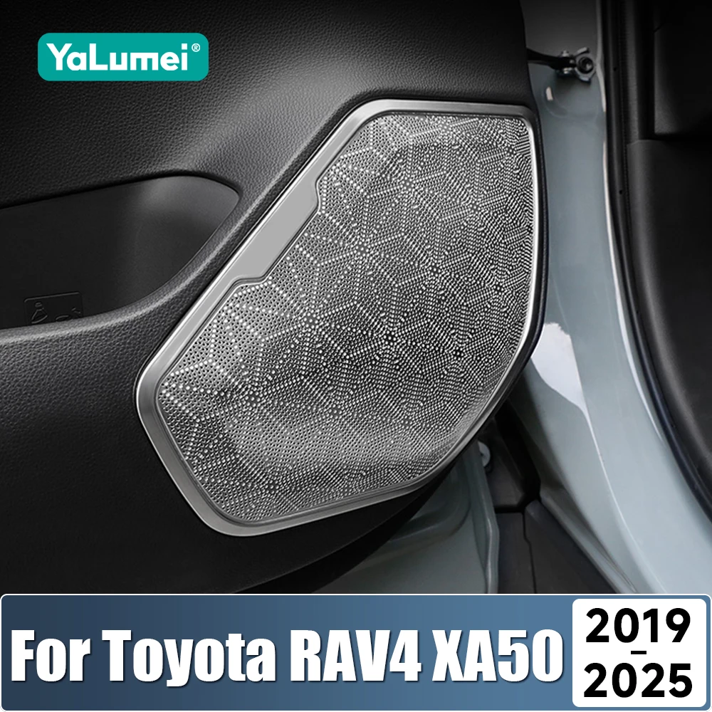 

Автомобильный дверной аудиодинамик, накладка на громкоговоритель, твитер, наклейка для Toyota RAV4 XA50 2019 2020 2021 2022 2023 2024 2025 Hybrid