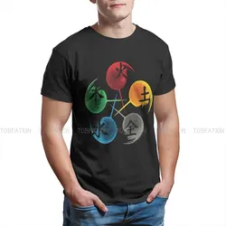 The Five Elements Of Qigong  Graphic TShirt Tai Chi Movement To Keep Fit Printing Tops Leisure T Shirt Men Short Sleeve