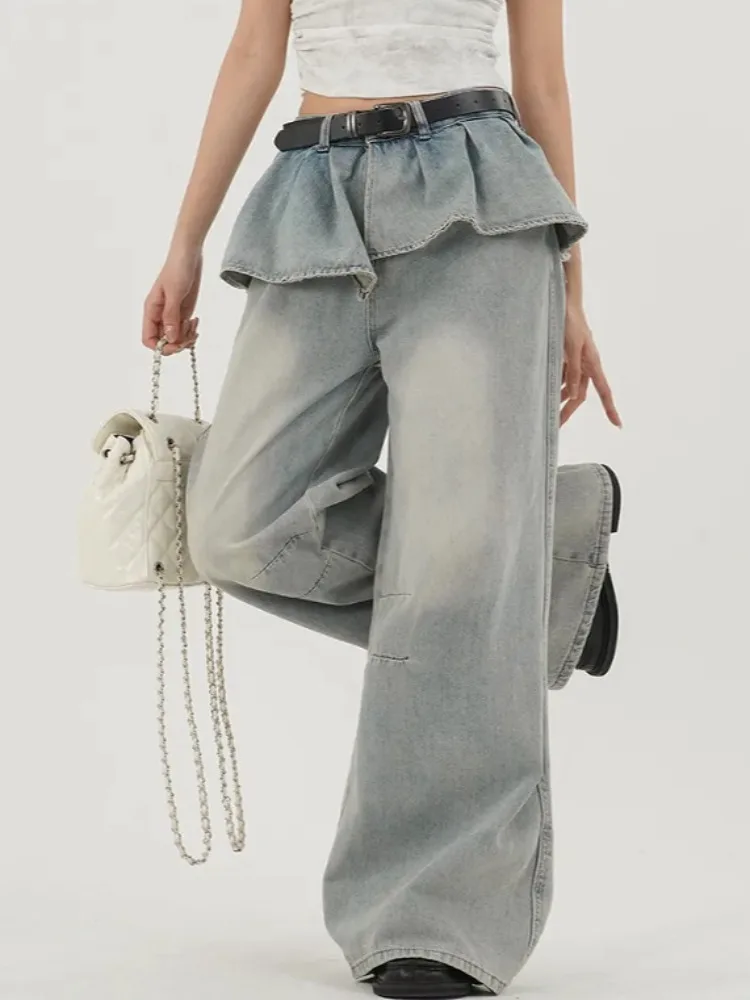 High Waist Slimming Jeans Women's Casual Faionable New 2025 Spring Summer Autumn High Hemline Denim Skinnies Ladies Trousers