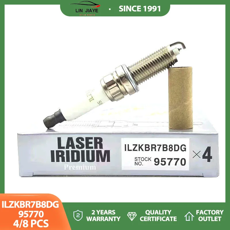 4/8pcs ILZKBR7B8DG 95770 Iridium Spark Plug Candle For Peugeot 207 208 308 3008 CC Citroen C3 C4 C5 DS4 DS5 Cooper MINI Coupe