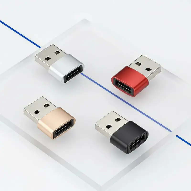 OTG USB to Type C Converter Durable Aluminum Alloy High Speed Data Transfer for Computer Laptop Tablet 1 Piece
