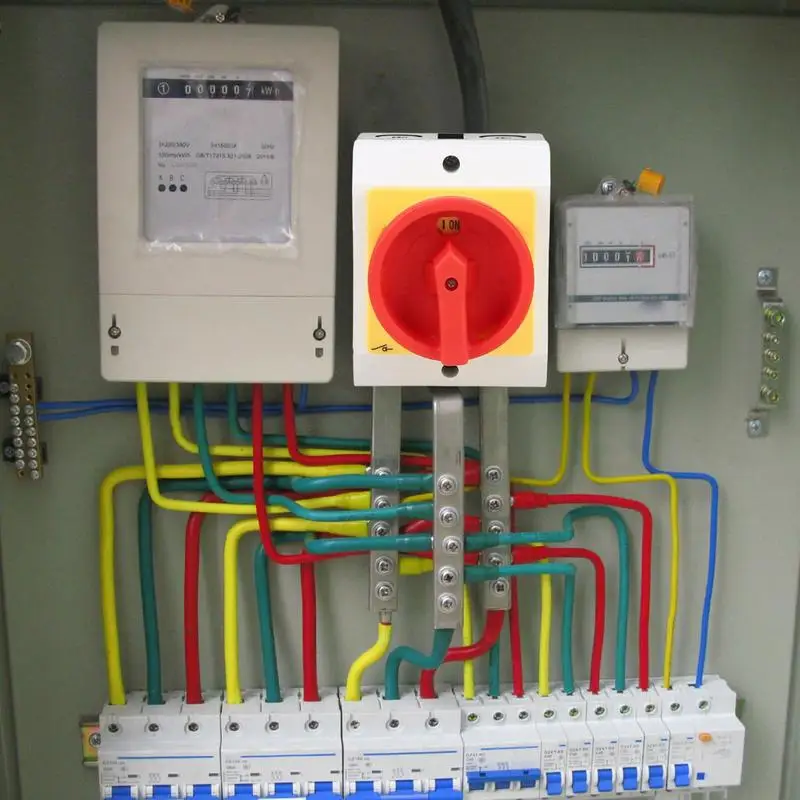 Load Sealed Circuit Breaker 20A Rotary Cam On-Off Knob 380V 4P Master Control Rotary Changeover Isolator Sealed Box For Car
