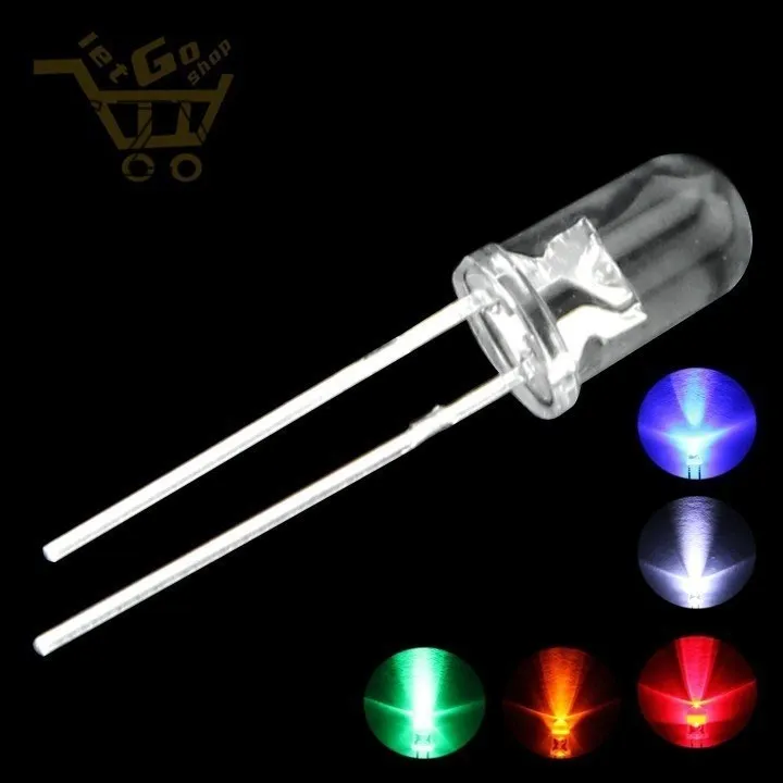 5 colors x100pcs =500pcs New 5mm Round Super Bright Led Red/Green/Blue/Yellow/White/ Water Clear LED Light Diode kit