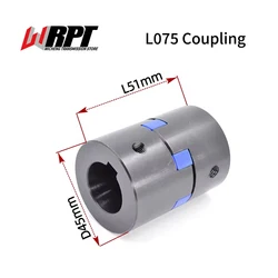 L-Type Three-Jaw Coupling Plum Blossom Coupling Servo Motor Coupling Star Coupling High Torque L075  Diameter 45mm Length 51mm