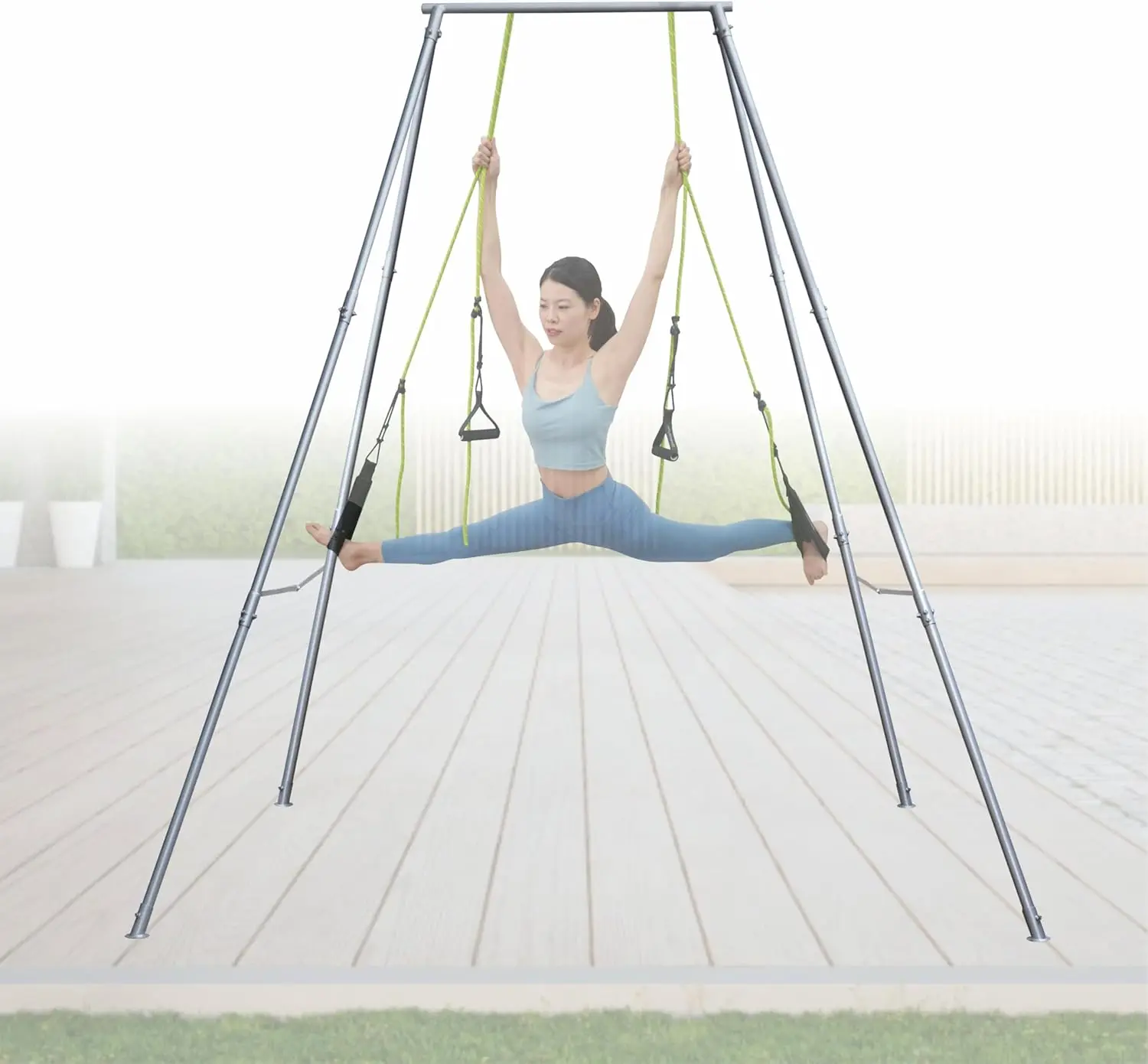 Aerial Yoga Stand Frame - Steel Freestanding Yoga Stand Support Up to 550 LBs for Indoor & Outdoor - Perfect Yoga & Gymnastics E