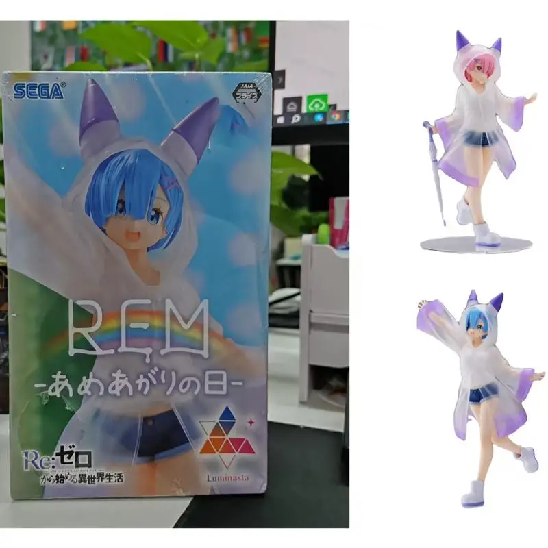 

Genuine Sega Luminasta Re:life In A Different World From Zero Rem Ram Raincoat New and Unopened Figure Model Collector Toy Gift