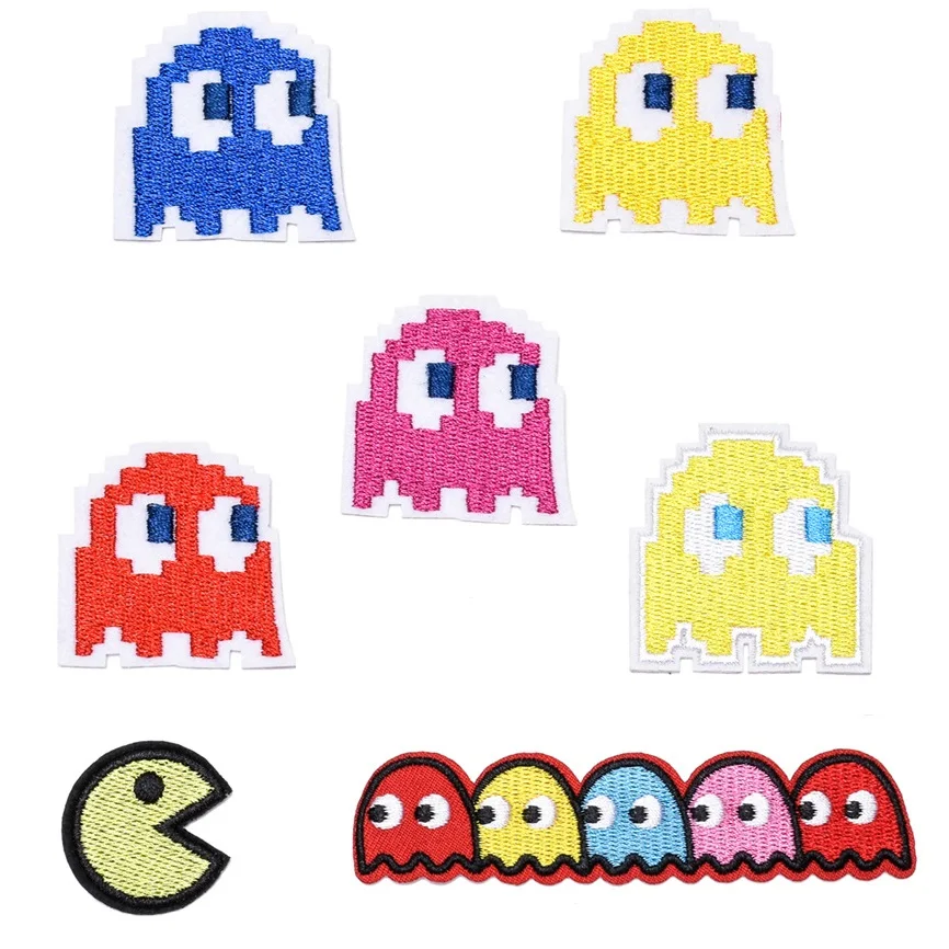 

Cartoon Retro game Iron on Embroidered Cloth Patches For Girls Boys Clothes Sew Hat Jeans Stickers Apparel Garment Applique