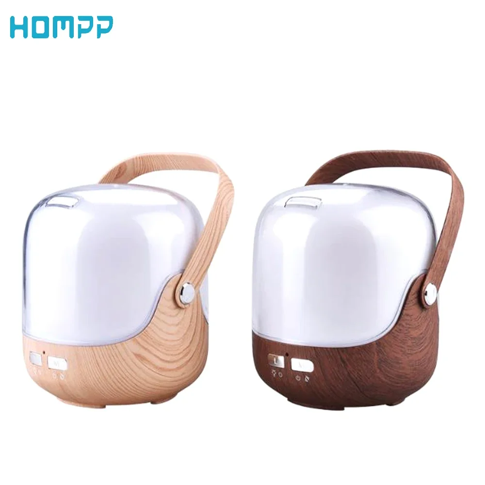 

Mini Air Humidifier Aromatic Essential Oil Diffuser Wood Grain Fresh Air 250ml for Baby Home Office Bedroom 7 LED Color Lights