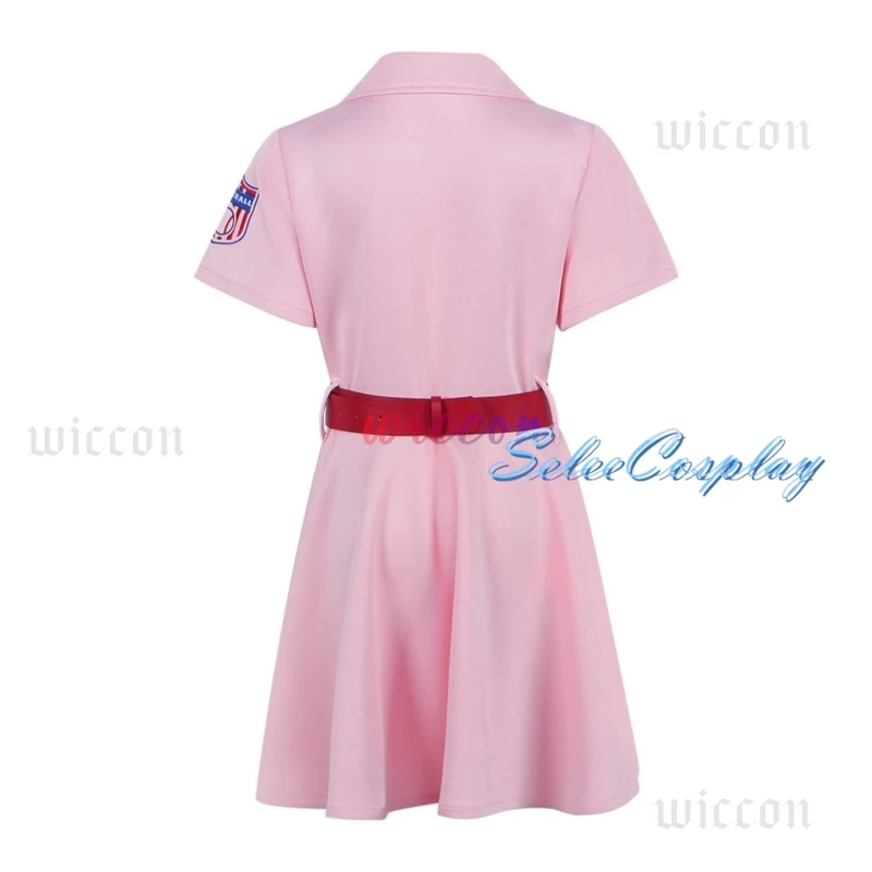 Rockford Peaches Film AAGPBL Damen Baseballkleid Kostüm Cosplay Eine Liga ihrer eigenen rosa Kleid Kostüm Takerlama