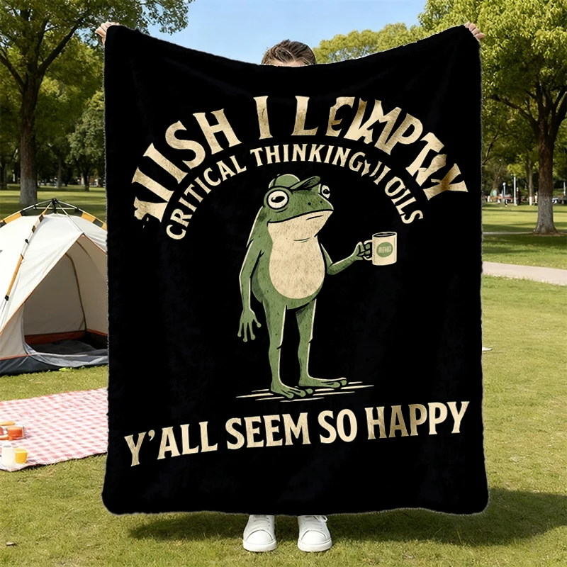 Wish I Lacked Critical Thinking Skills Comfort Flannel Blanket