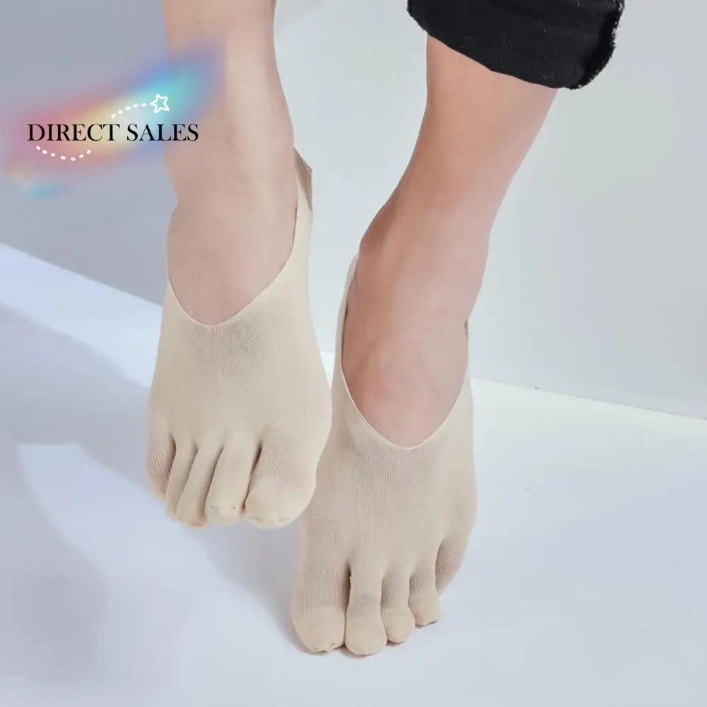 

Casual Transparent Men's Five Finger Socks Hollow Ultra-thin Men's Mesh Five Toes Socks Ankle Hosiery Breathable Outdoor