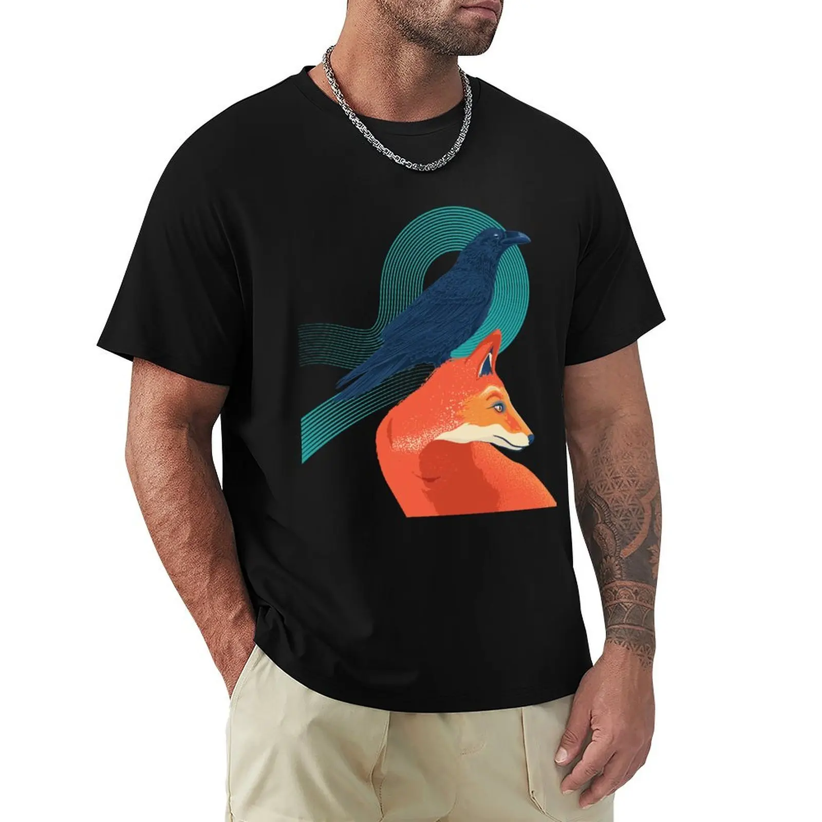 

Fox And Raven T-Shirt summer 2025 Blouse new edition Short sleeve tee men