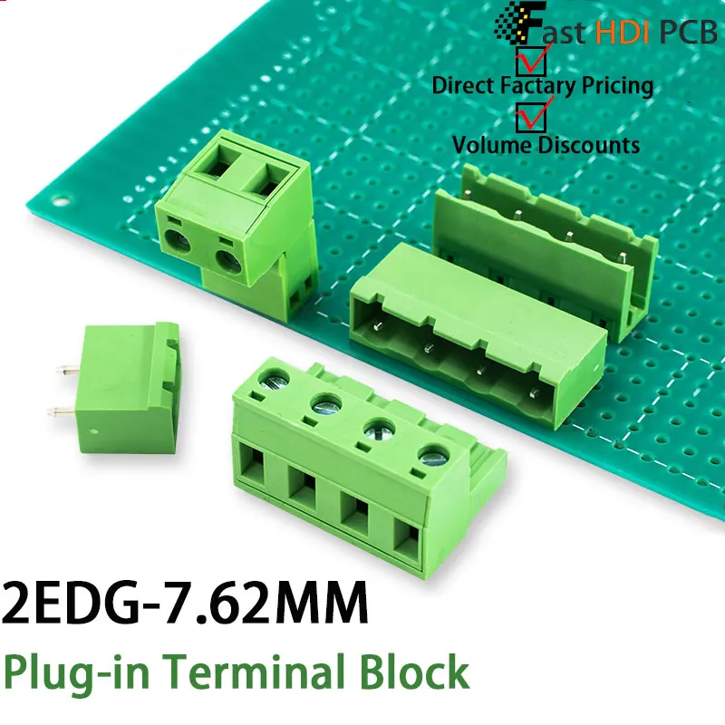 Agulha reta de ponta aberta com kit introdutor completo | Verde | Bloco de parafuso IP 7.62mm | Kit Plug/Soquete Industrial 2-12P