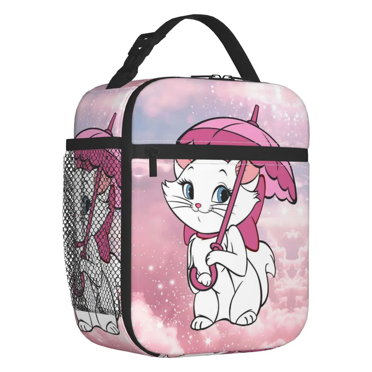 

Custom Funny Animal Marie Cat Insulated Lunch Bag for Women Resuable Animal Movie Thermal Cooler Lunch Box School Children