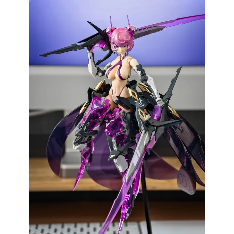 

In Stock Hechengzhizao Rosado Star Flower Black Iris RS-02 1/10 Mecha Girl Action Figure Anime Figurines Dolls Collectibles