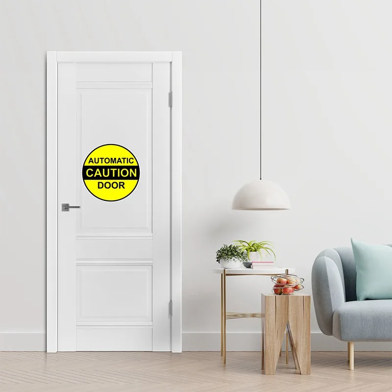 Tri miskhi KCS006 Caution Automatic Door Sticker Waterproof Decal PVC Decoration Door Living Room Wall sticker Door sticker