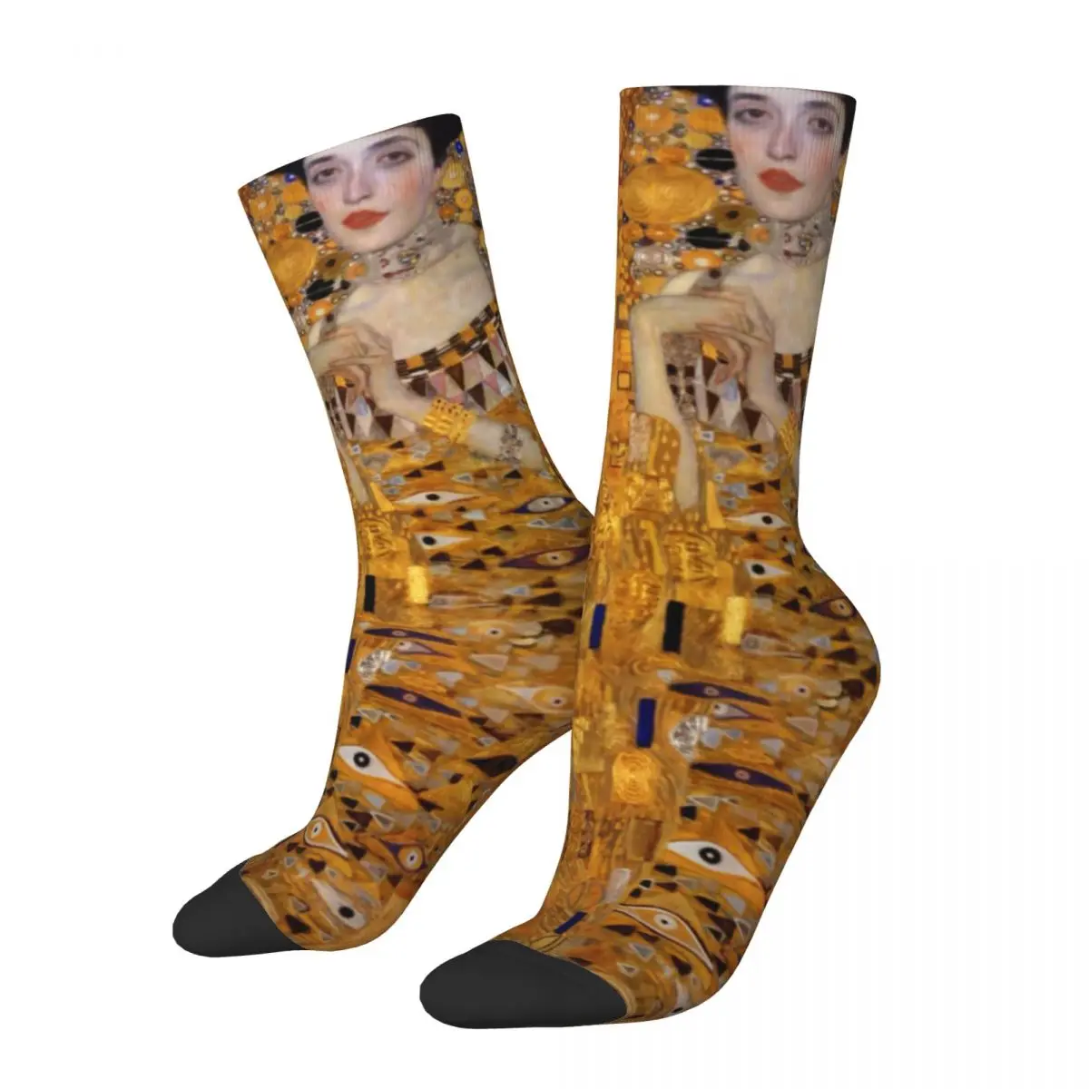 

Gustav Klimt Portrait Stockings Vintage Print Design Funny Socks Autumn Anti Skid Socks Girls Climbing High Quality Socks