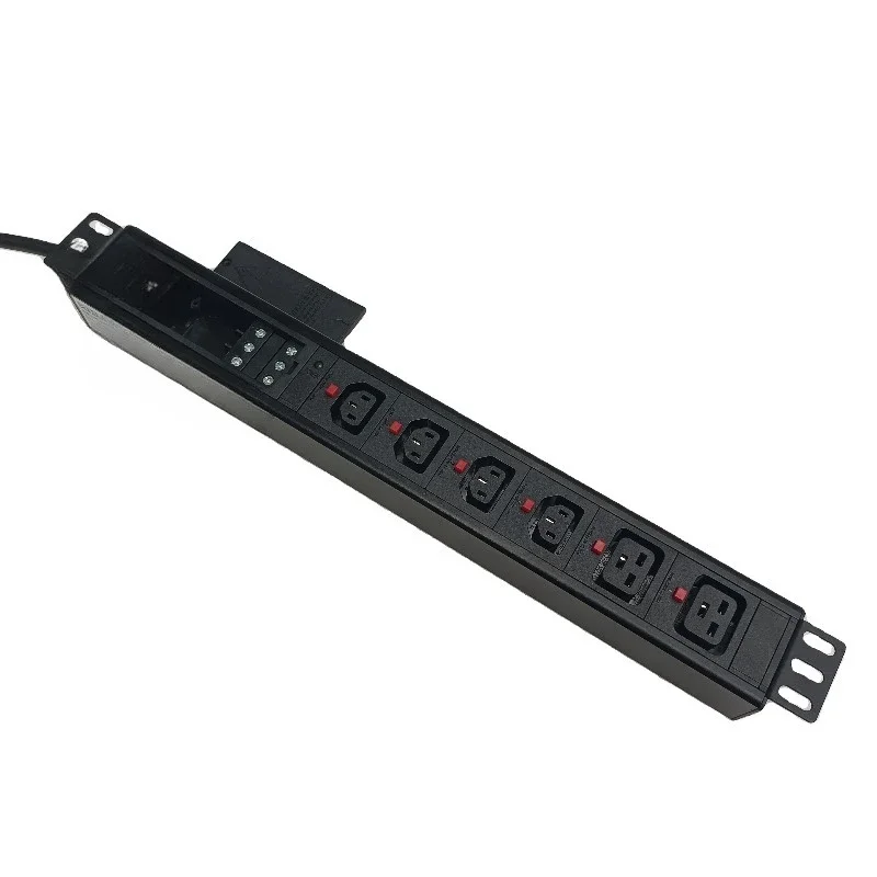 

12 Position C13 Lockable Socket 220v 10a AC 10a Rack Basic 10a Circuit Breaker Socket