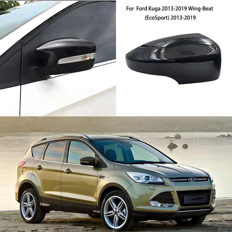 

For Ford Ecosport Escape Kuga 2013-2019 Mirror Housing Rearview Mirror Cover Exterior Mirror Cap Hood Shell Trim Car Accessories