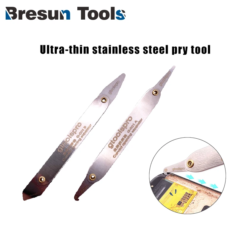 Ultra-thin stainless steel disassembly pry tool curved LCD screen separation frame disassembly pigeon double-headed hook knife