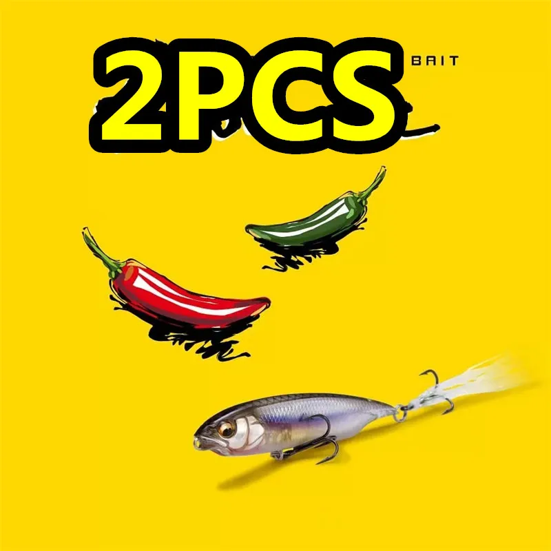 

LURETV японский чили Karashi 2 шт. медленно тонущий карандаш для морского окуня 6/7,5 см 5/10 г 8035