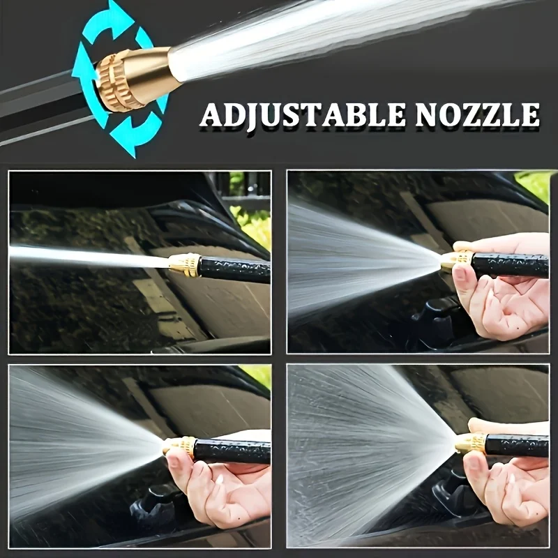4 Car Wash Water Gun Nozzles, High-Pressure Water Gun for Home Use, Special Hose for Washing, Watering Flowers and Vegetables, Powerful Booster Hose Nozzle, Car Wash, Garden, Household Cleaning, Heavy-Duty High-Pressure Cleaning Gun