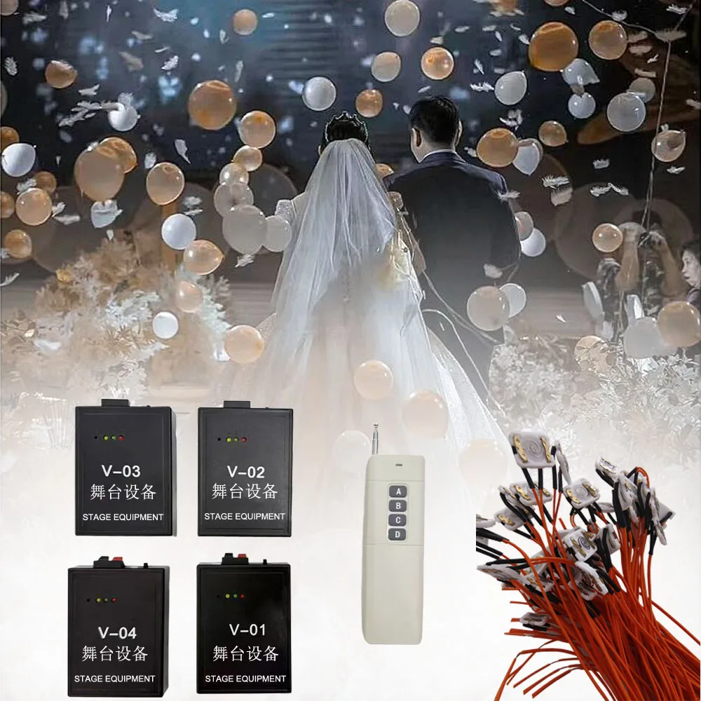 

Remote Control Balloons Blaster Machine Exploding Balloons Kit with Ci9 Suffering Machine for Wedding Decor Bride Themed Part