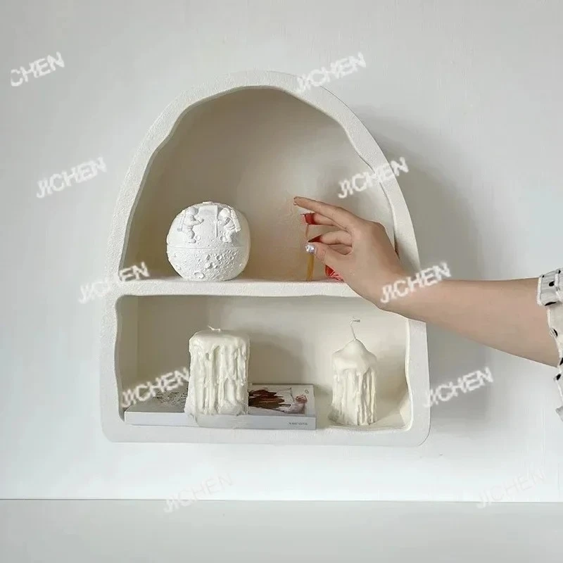 

Декоративные держатели для хранения шкафов, настенная полка, белые простые стеллажи, держатели для хранения, арочный шкаф, органайзер для духов для девочек