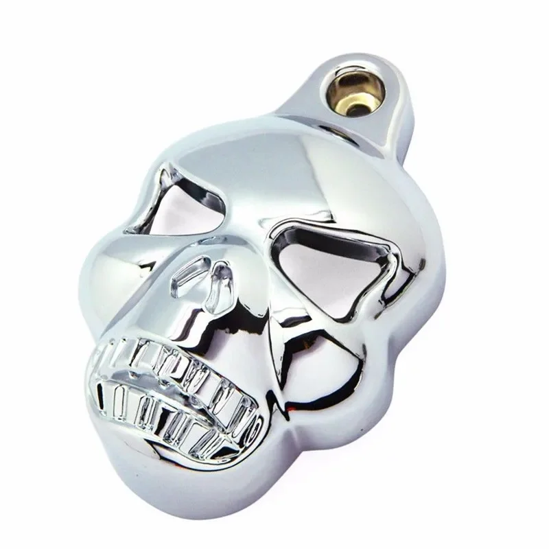 Chrome SKULL HORN COVER For Harley Dyna Sportster Softail V-Rod Ultra Custom XL