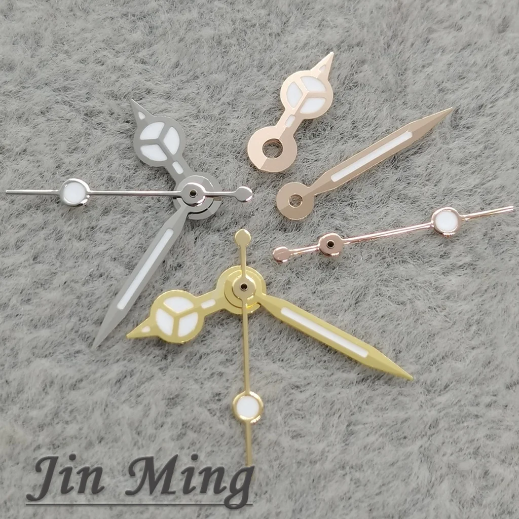 Manecillas de reloj luminosas verdes C3 de alta calidad para mujer, dimensiones 10x10x6,5 mm, plata, oro rosa, compatibles con movimientos NH05 NH06