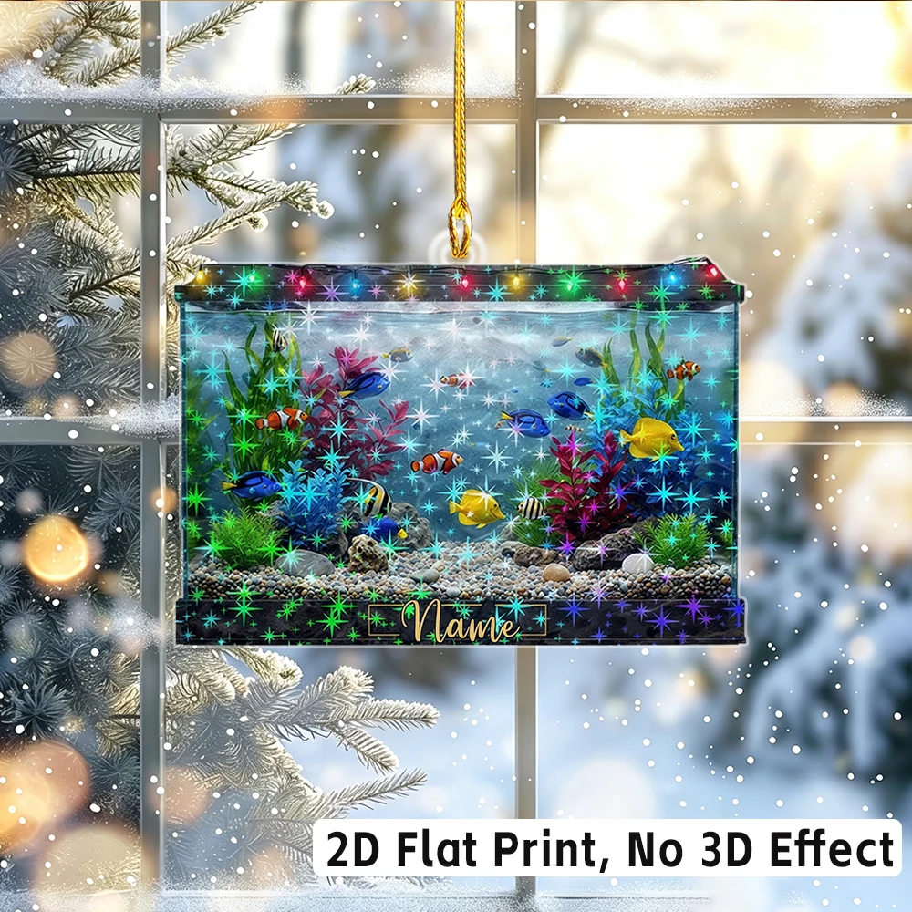 2D Flat‑Custom Name Irregular - Aquarium Fish And Name review and price