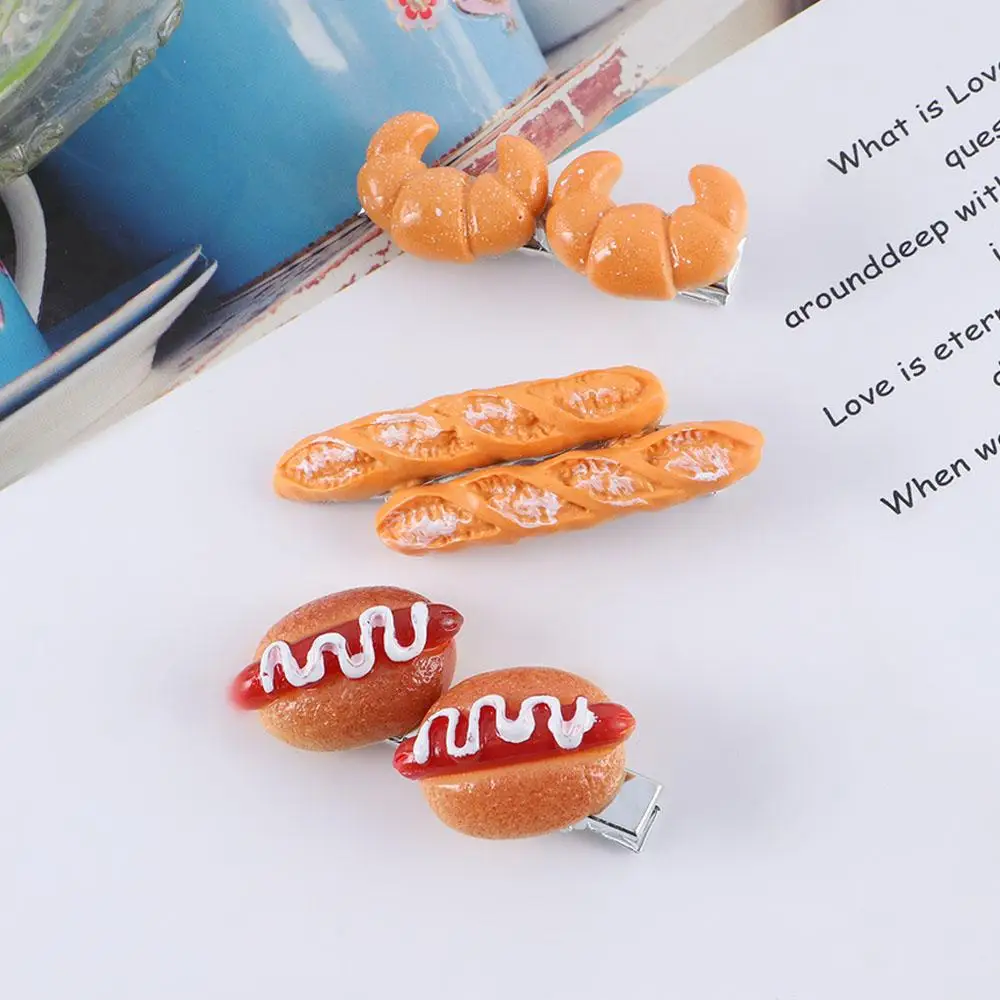 Headwear Geometric Hot Dog Simulated Food For Girls Pizza BB Hairpins Duckbill Side Clips Women Hair Clips Korean Barrettes