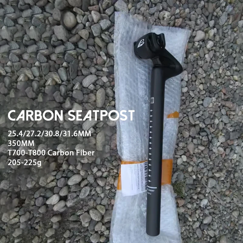 BALUGOEU Carbon Bicycle Seatpost MTB Seat Post Lightweight 205g Offset 25mm Road Bike Seatpost Mountain Bike Seat Tube