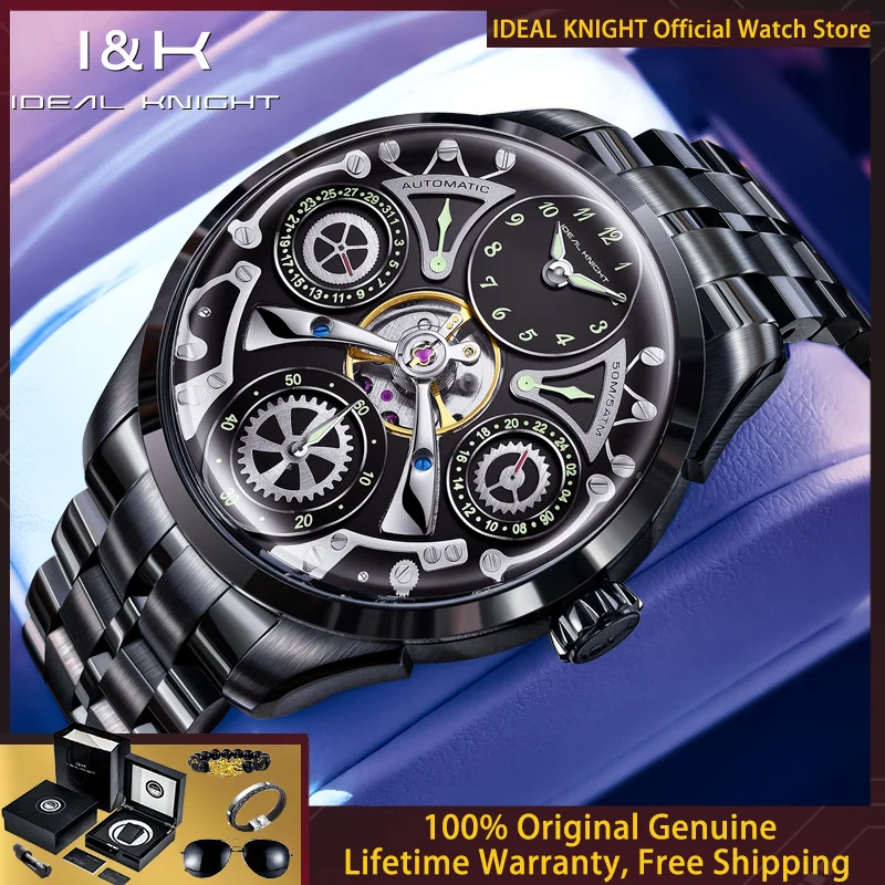 

Мужские часы IDEAL KNIGHT 6820: Роскошные, оригинальные, персонализированные, с полым механизмом, высококлассные, полностью автоматические, механические