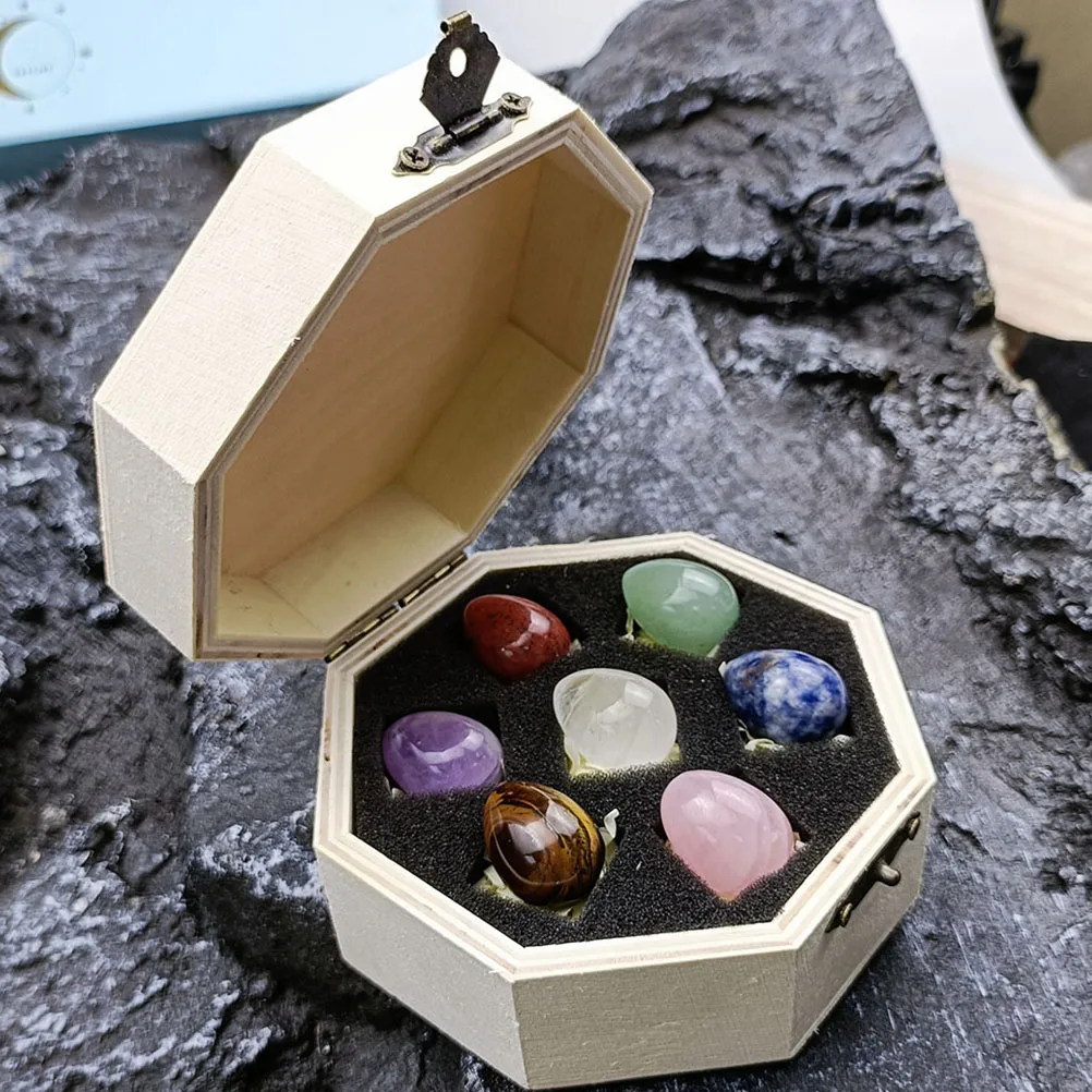 

Seven Chakra Set Crystal Stone Decor Exquisite Healing Meditation Gifts Exquisite Chakra Stone Home Office Bedroom