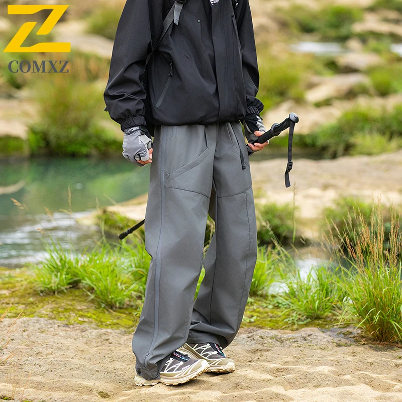 Branded Mens Cargo Pants 2025 Autumn Trendy Cycling Camping Utility Trail Trousers Mountain Lightweight Workwear Loose Trousers