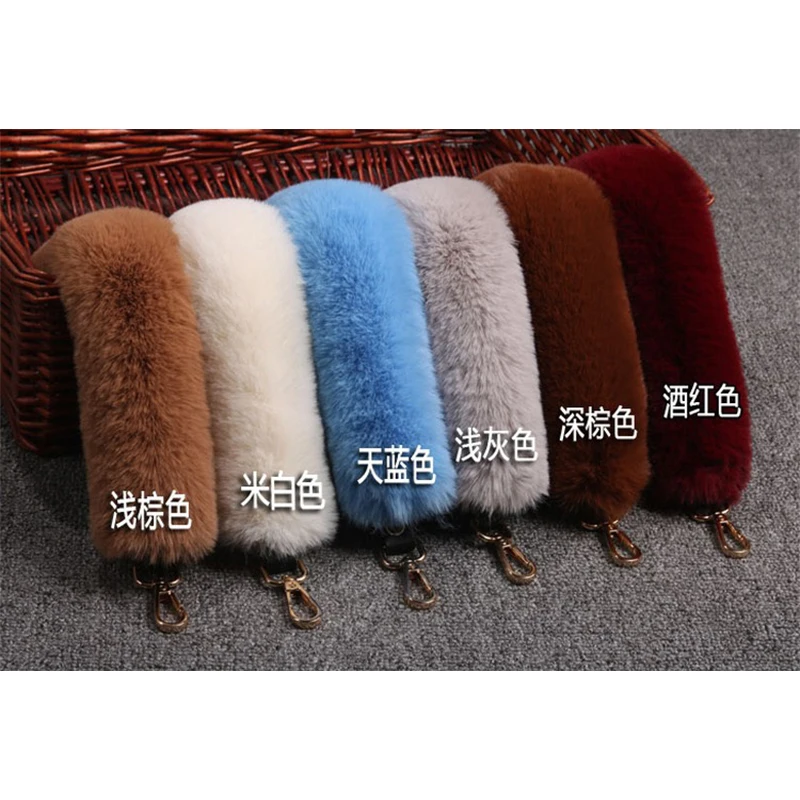 Winter Faux Fur Strap Warm Fur Bags Handle Replacement Handbag Accessories Bag Strap For Crossbody Drop Shipping 40cm 100cm120cm