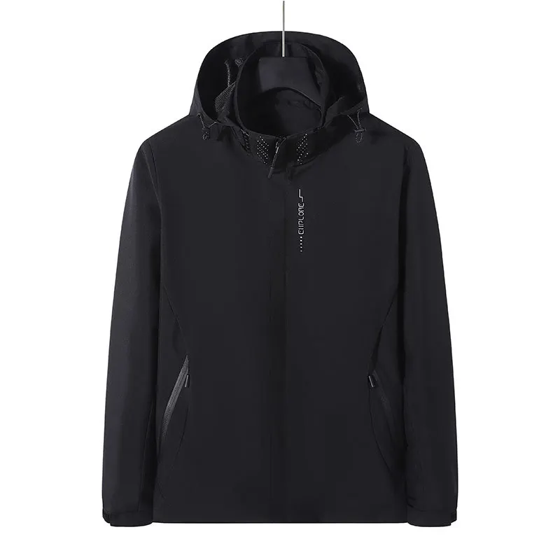 남성용 방수 재킷, 야외 후드 재킷, 봄 바람막이, 가을 남성 코트, 패션 의류 브랜드, 5XL, 2023 신상