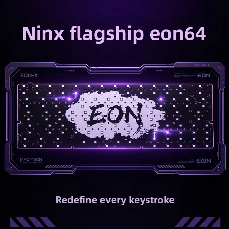 NINX EON64 GH60 PCB Board Custom Wired 64keys UAC Architecture for E-sports Gaming Office Magnetics Witch Keyboard Accessories