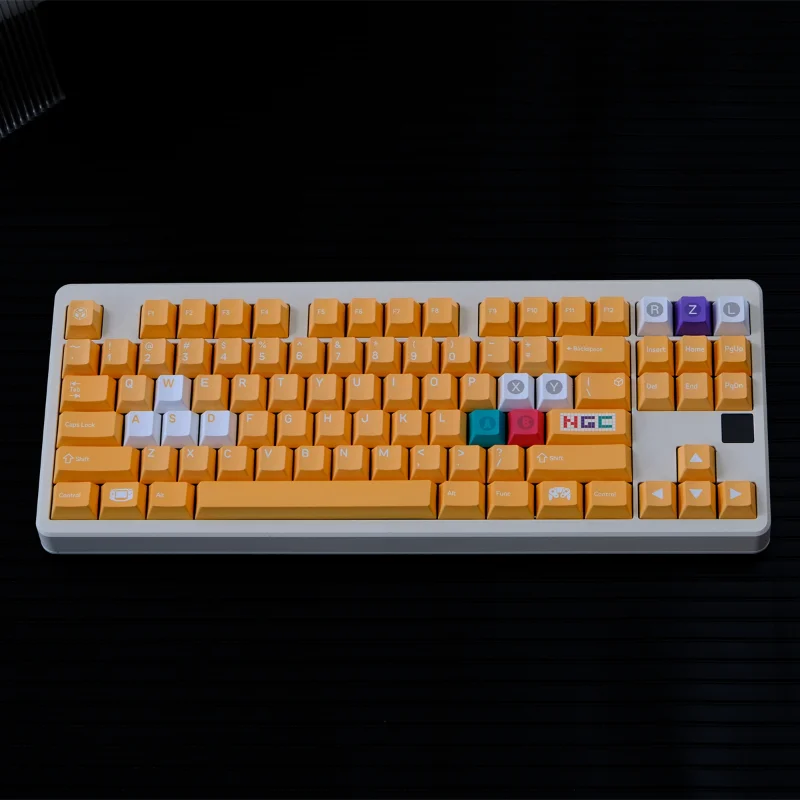 

151 клавиш NGC желтые колпачки для клавиш вишневый профиль сублимационная краска PBT колпачок для механической клавиатуры MX 2,25U 2,75U разделенный пространство ISO