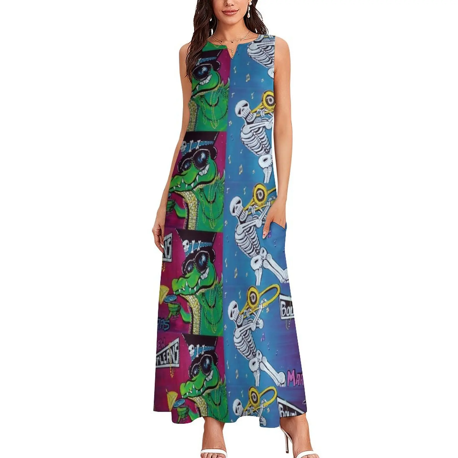 Mardi Gras Celebration Long Dress women long dresses summer women's suit Dress