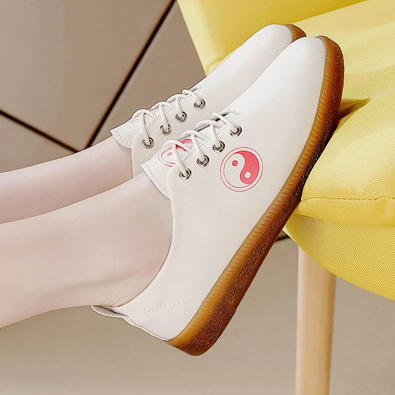 

Women's Flat Shoes Taiji Shoes Women's Shoes Comfortable One Stirrup Sneakers Spring Summer Autumn Taijiquan Casual Shoes