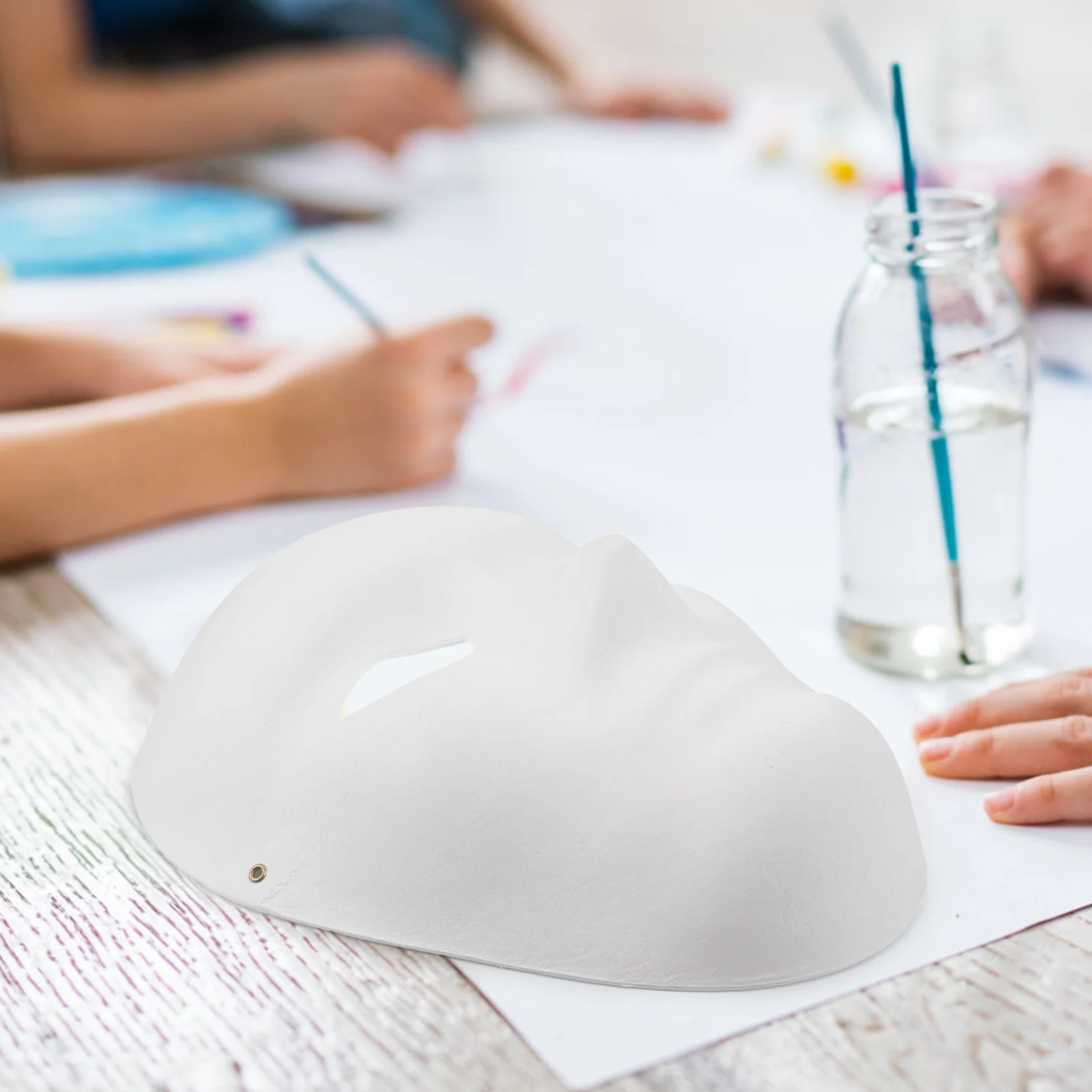 4 ชิ้นหน้ากากวาดด้วยมือตกแต่งคอสเพลย์ DIY หน้ากากสัตว์เยื่อกระดาษทำนางสาว